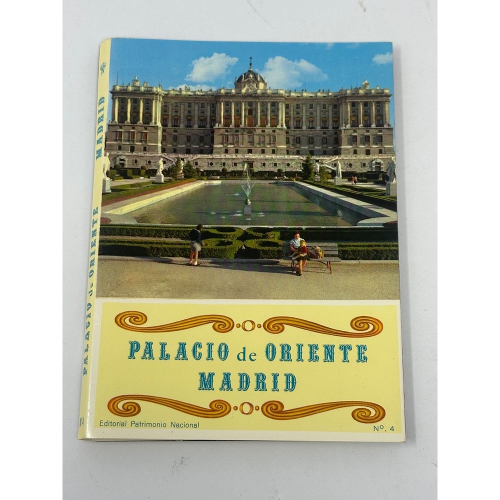 Vintage 1974 Palacio de Oriente Madrid Spain Souvenir Postcard Book 12 Cards W1